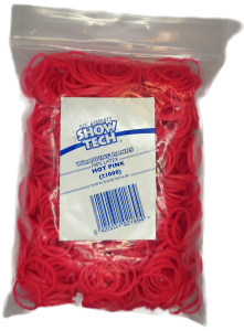 GUMKI DO PAPILOTÓW Show Tech 1000 szt - różowe