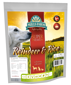 MILLS FARM Reindeer & Rice - karma z reniferem i ryżem dla psów dorosłych  2kg